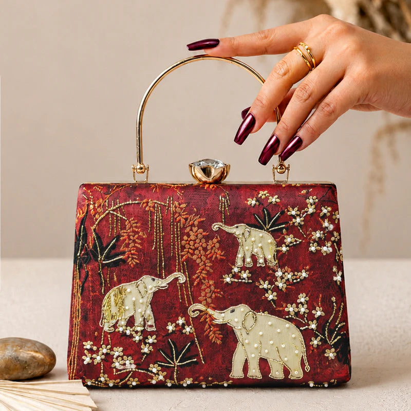 Crimson Heritage Clutch