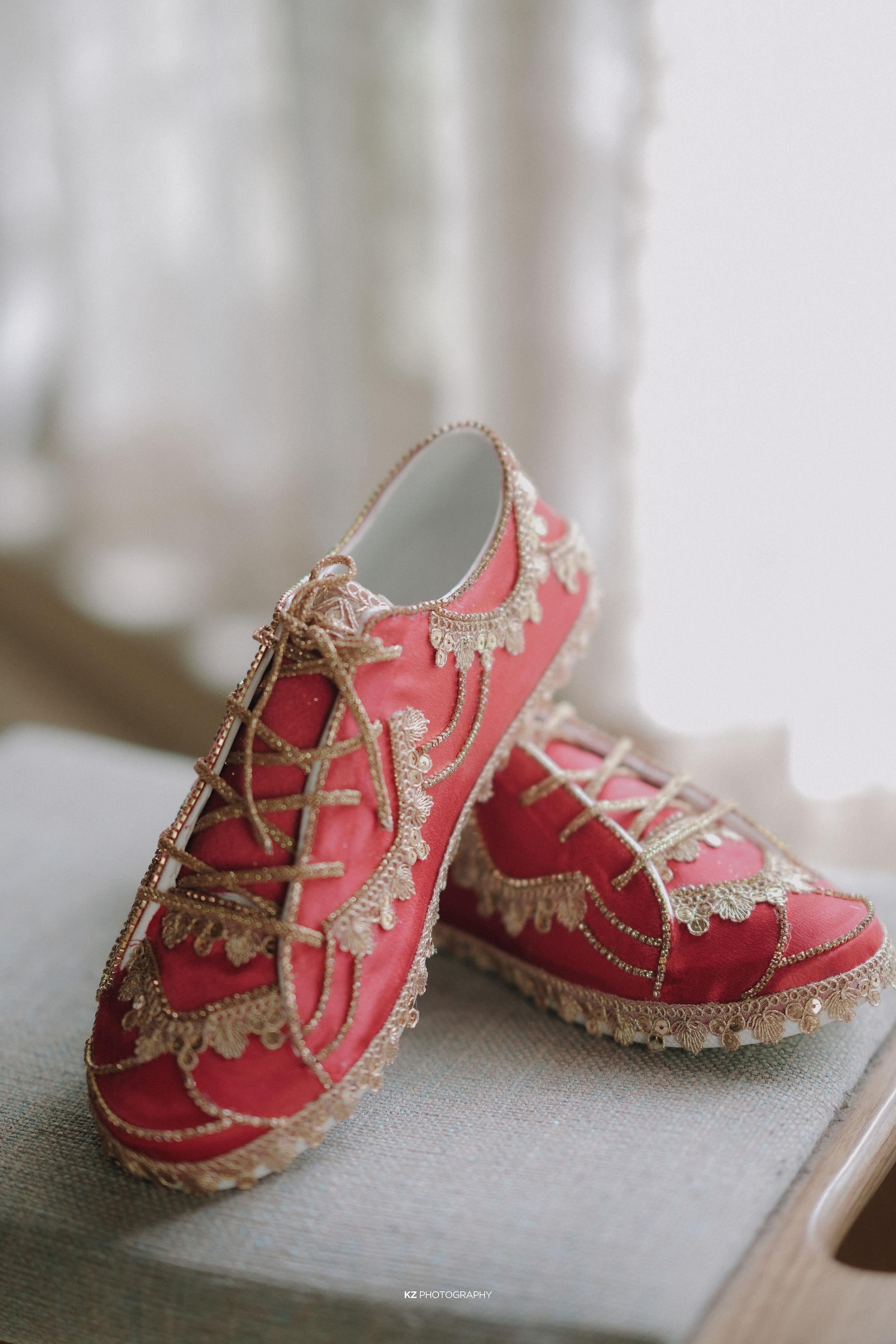 Ruby Zari Sneakers | Bridal Statement Shoes