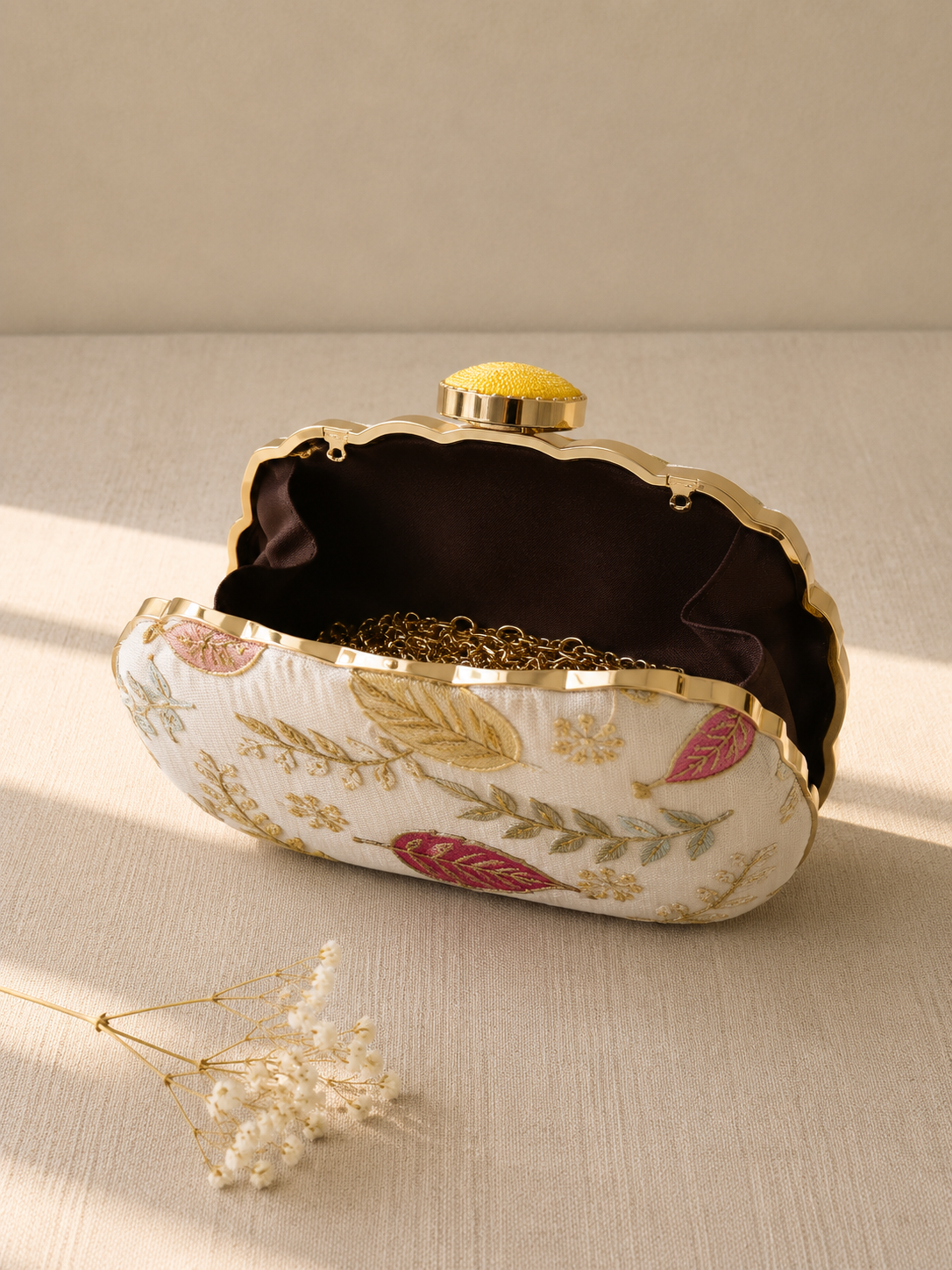 Ivory Fern Clutch