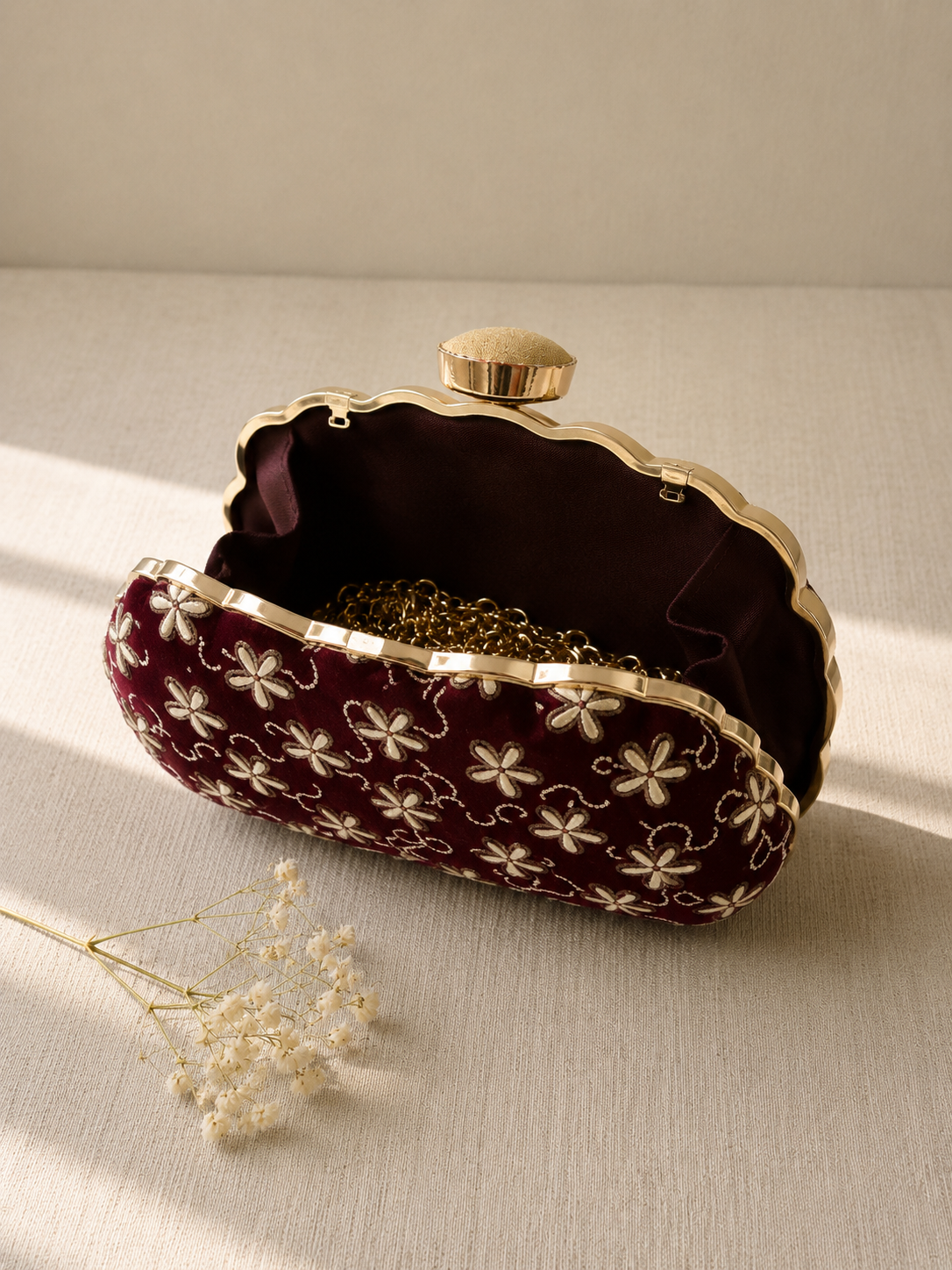 Ruby Blossom Clutch