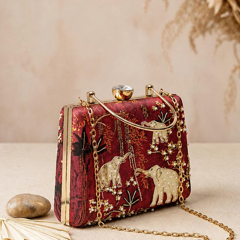 Crimson Heritage Clutch