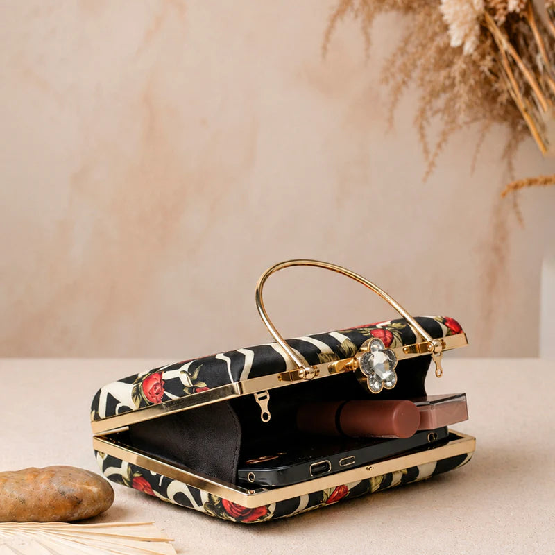 Zebra Bloom Clutch