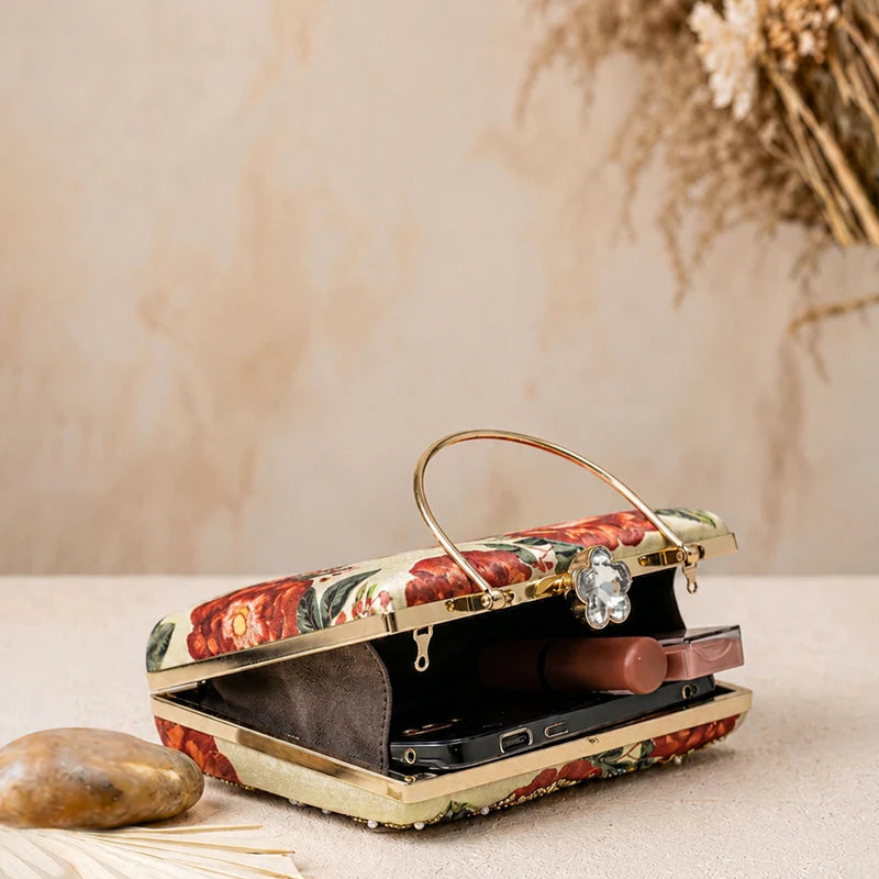 Royal Rose Pearl Clutch