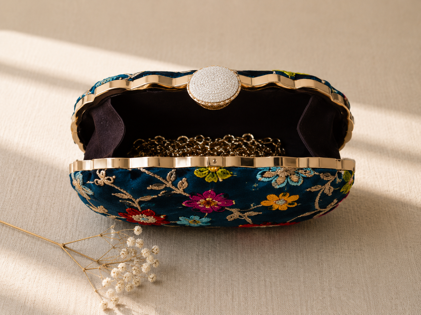 Midnight Bloom Clutch