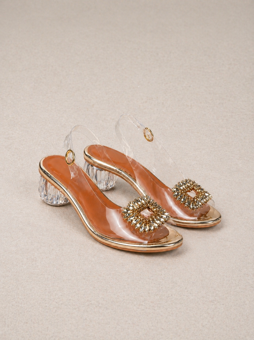 Aurora Crystal Heel Sandals
