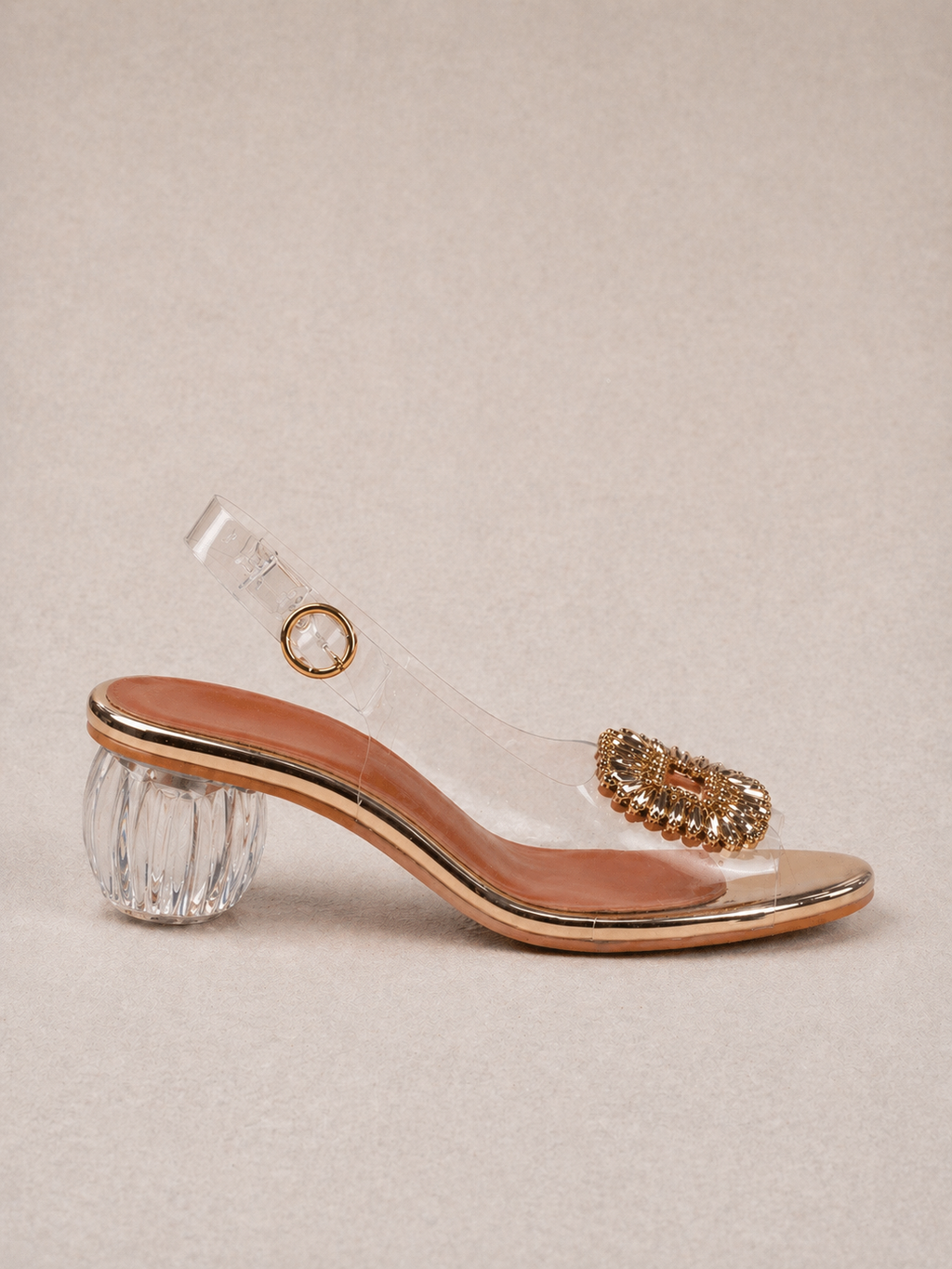 Aurora Crystal Heel Sandals