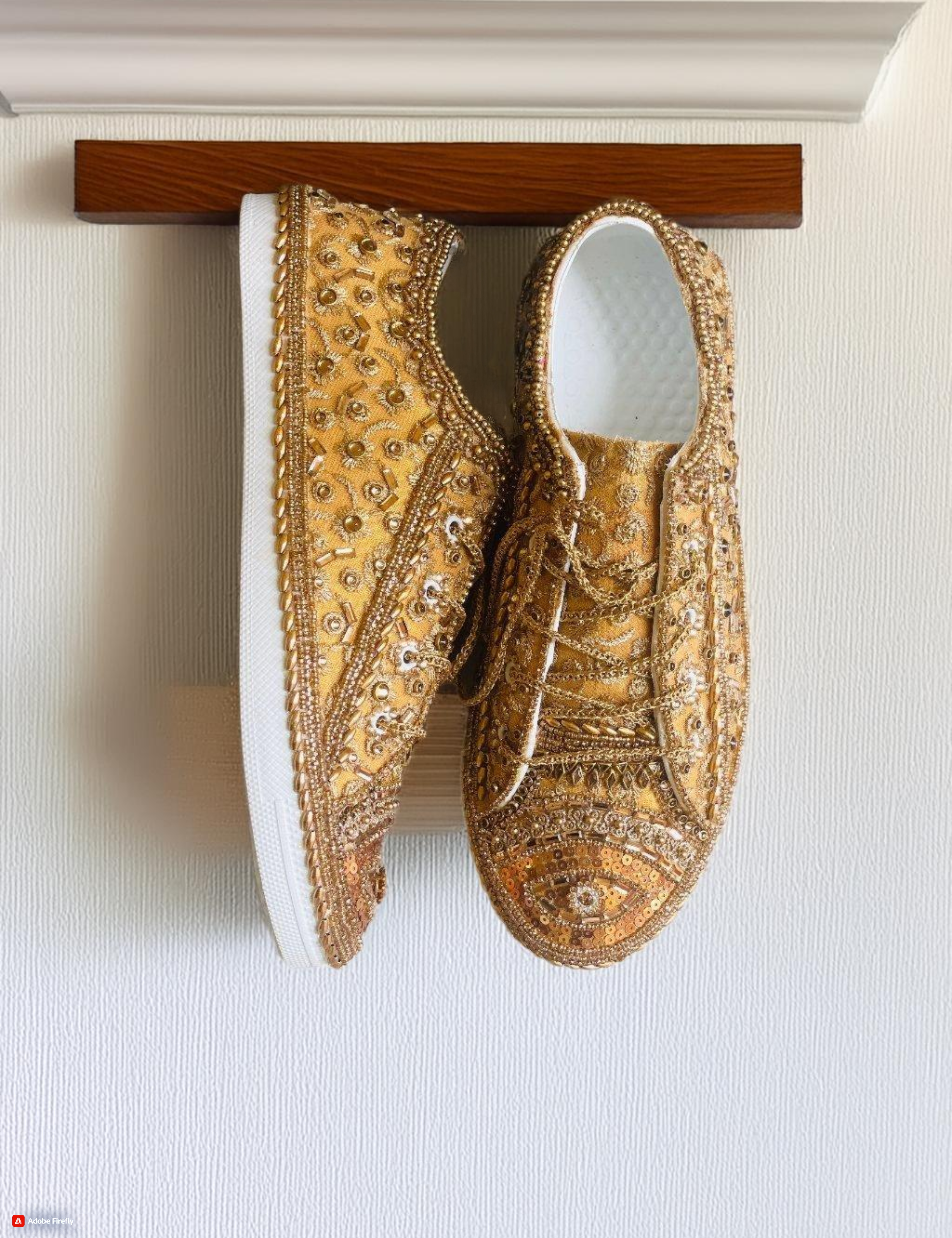 Sunehri Noor Sneakers | Embellished Bridal Sneakers