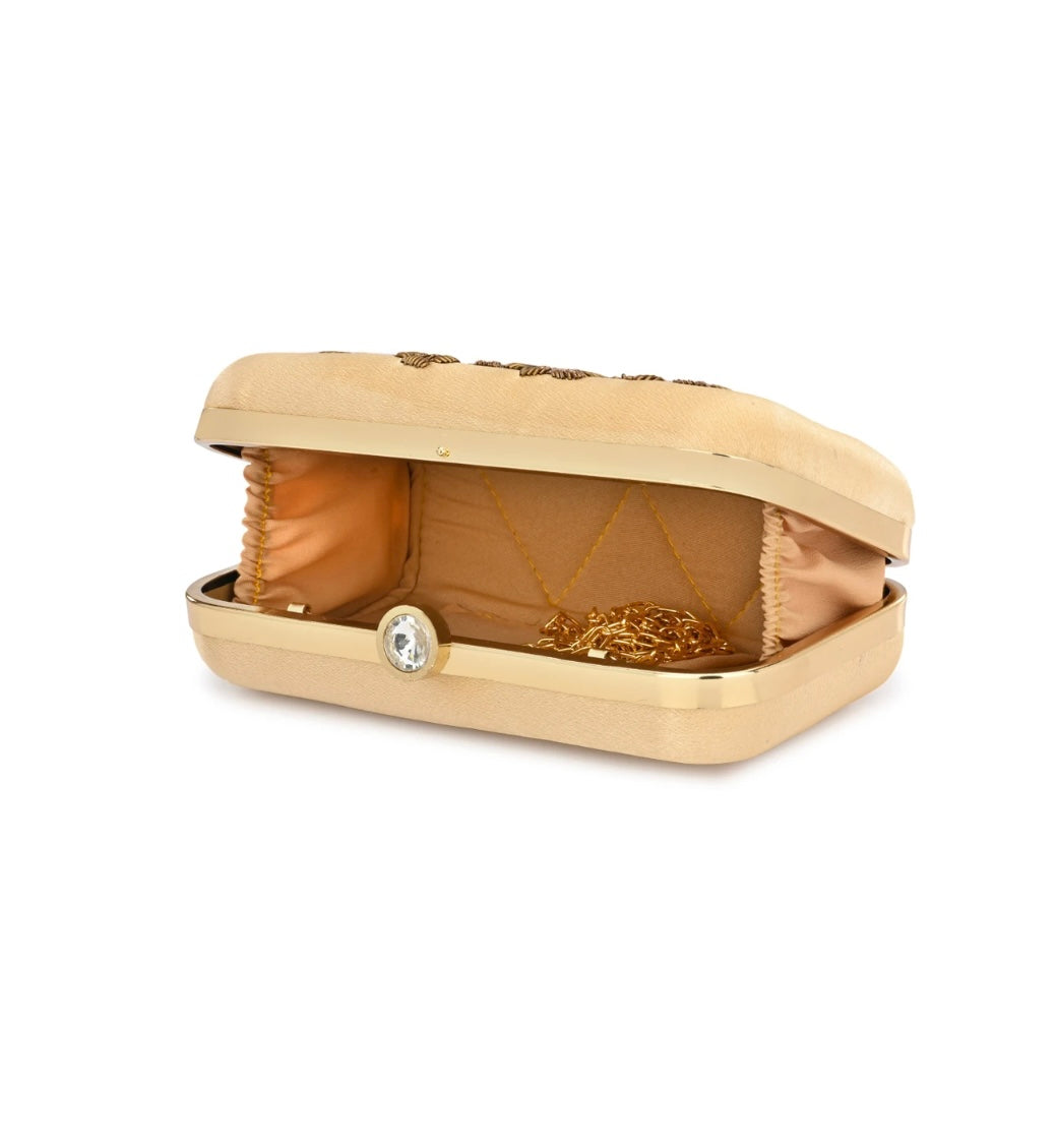 Golden Blossom Elegance Clutch