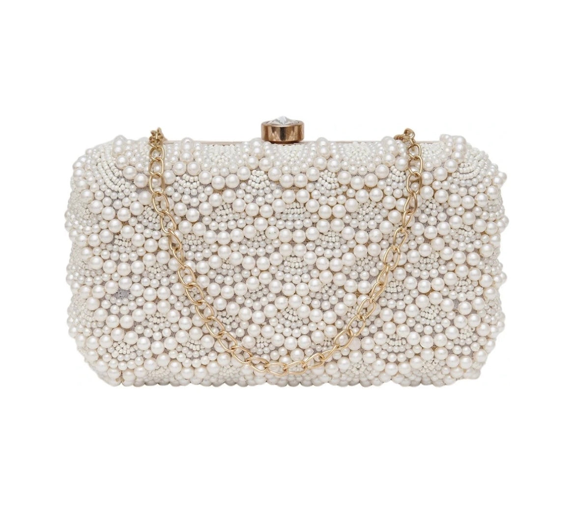 Pearl Cascade Luxe Clutch