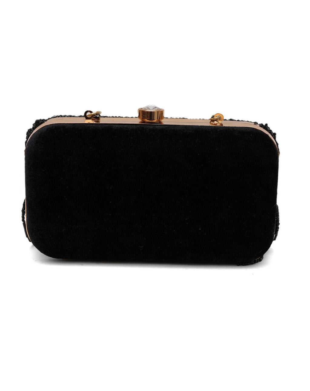 Midnight Fringe Glam Clutch