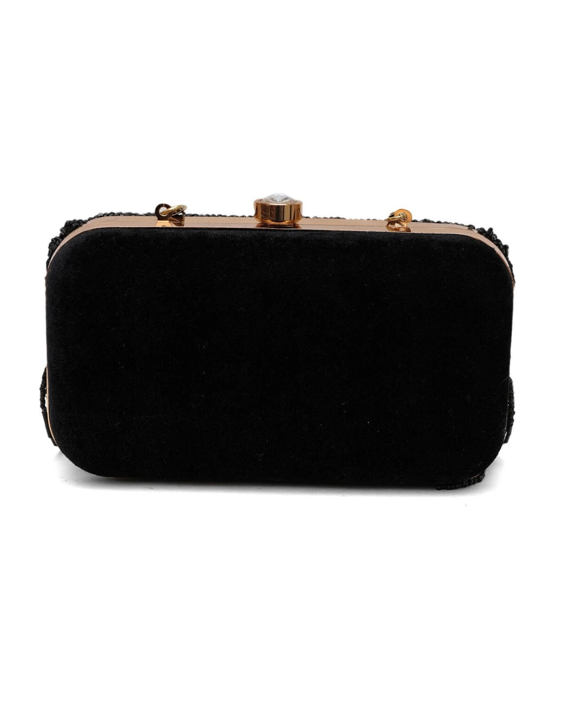Midnight Fringe Glam Clutch