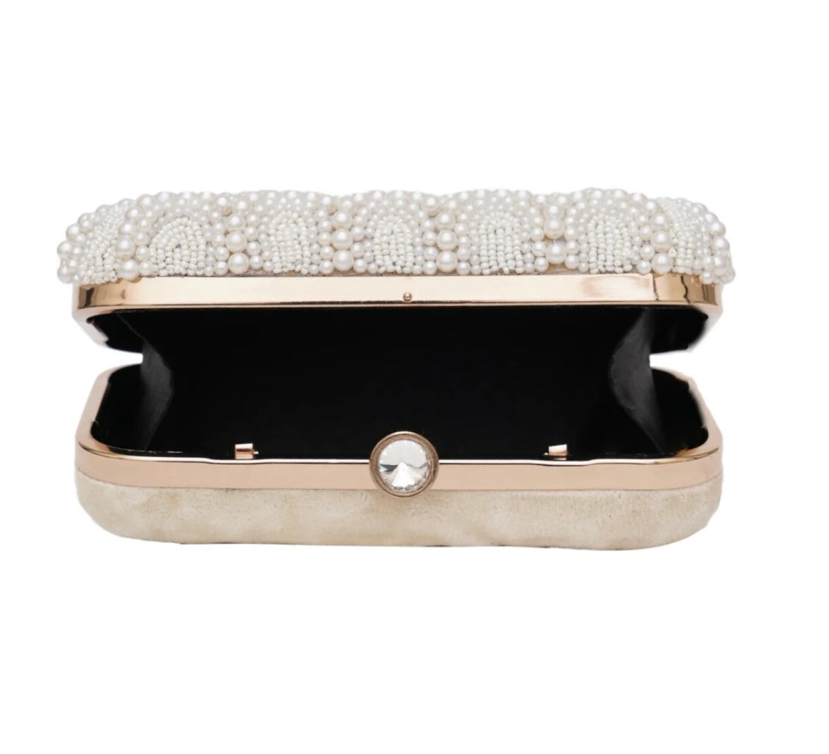 Pearl Cascade Luxe Clutch