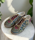Zehra Rang Sneakers | Multicolor Embellished Sneakers