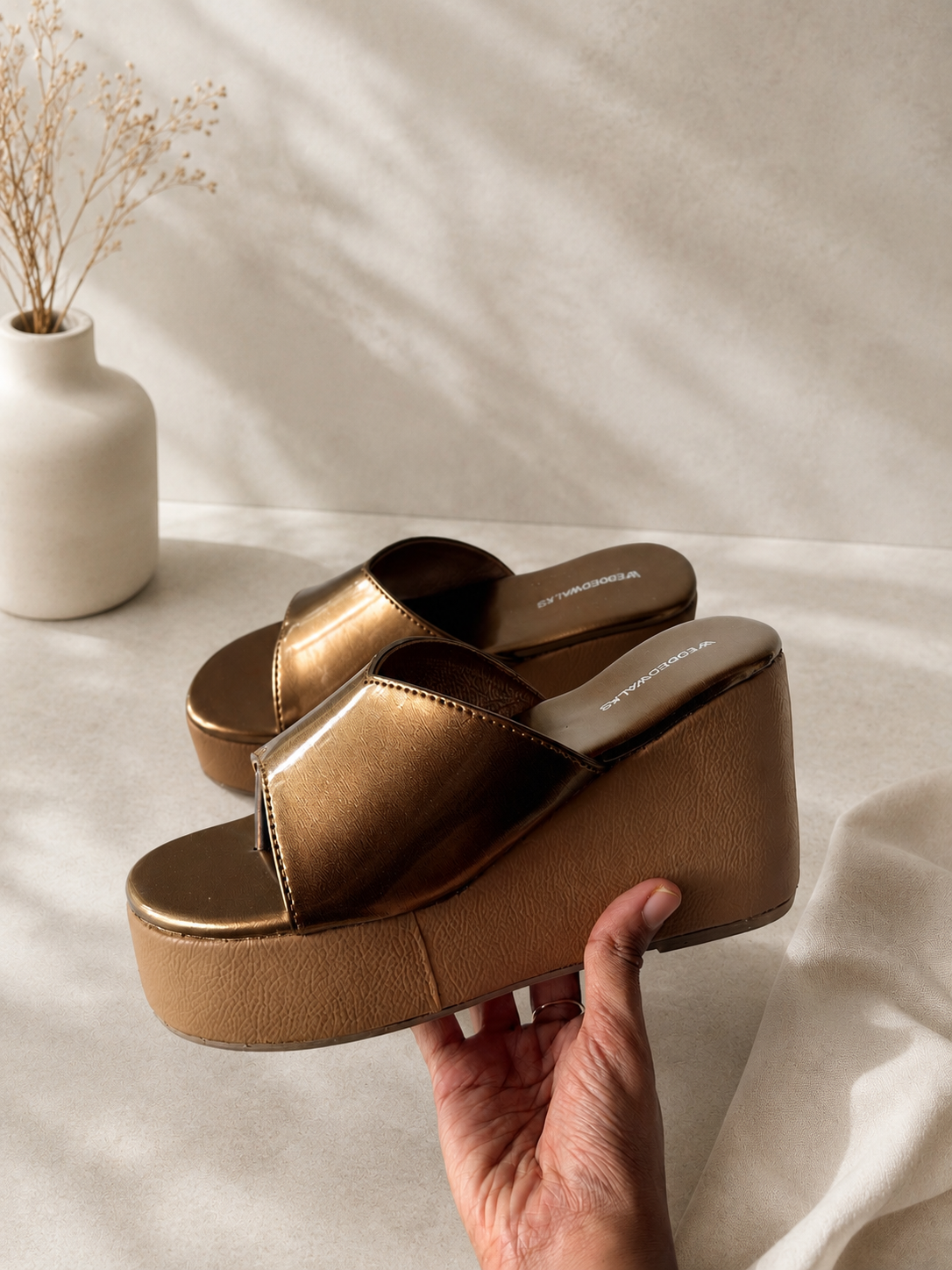 Bronze Luxe Wedge