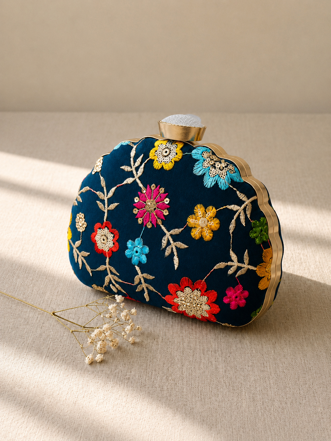 Midnight Bloom Clutch