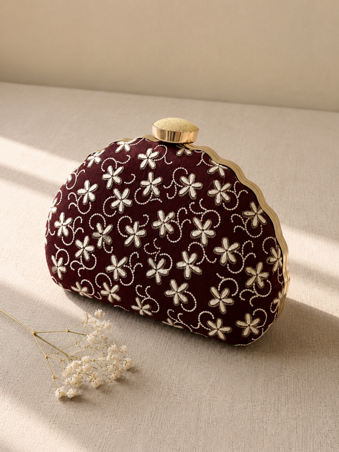 Ruby Blossom Clutch