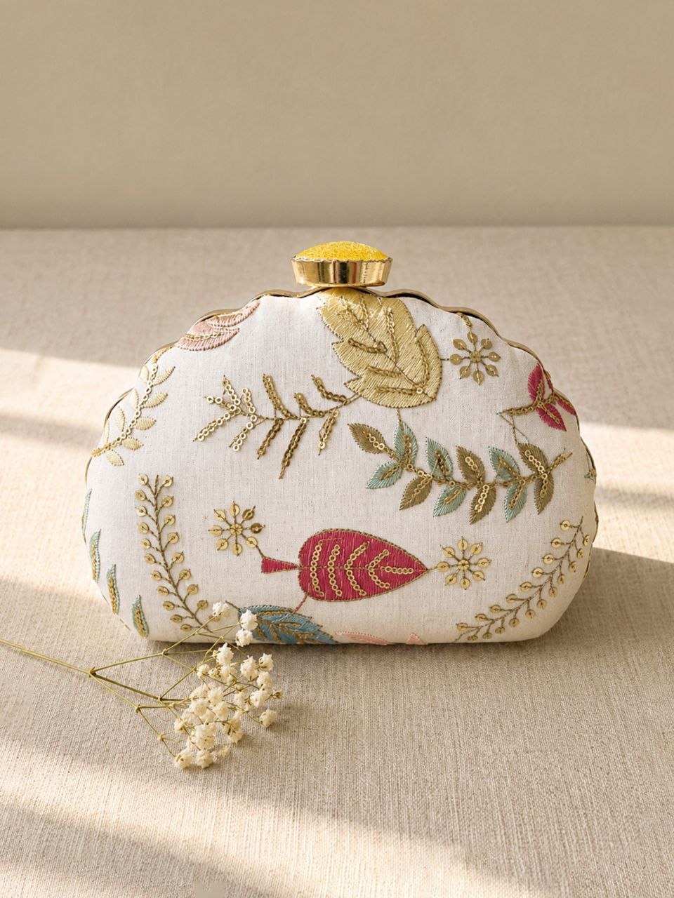 Ivory Fern Clutch