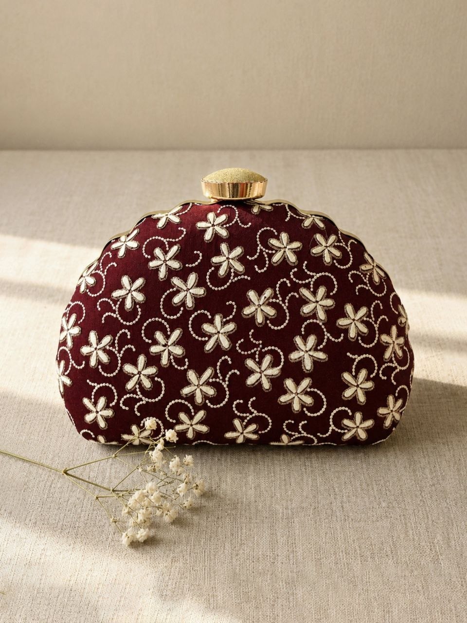 Ruby Blossom Clutch